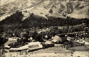 Wolf Wyoming WY Eaton Ranch Birdseye View c1950 Real Photo Postcard