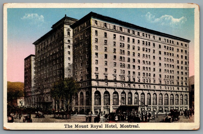 Postcard Montreal Quebec c1920s The Mount Royal Hotel Now Les Cours Mont-Royal