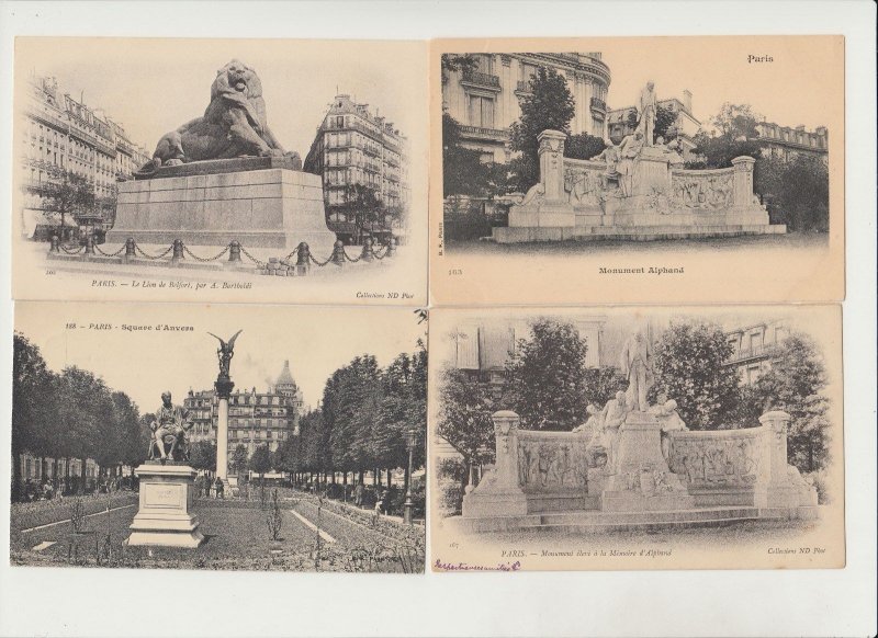 PARIS STATUES 52 Vintage Postcards Mostly pre-1940 (L5604)