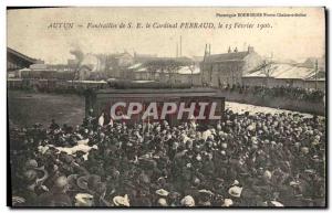 Old Postcard Autun Funerals SE Cardinal Perraud February 15, 1906