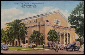 Vintage Postcard 1949 First Church of Christ Scientist, St. Petersburg, Florida