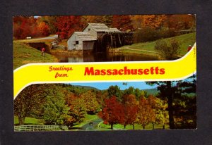 MA Greetings From  Mass Massachusetts Postcard