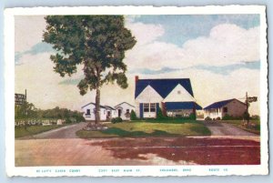 1960 Columbus Ohio OH Vintage Postcard De Lay's Cabin Court East Main St.