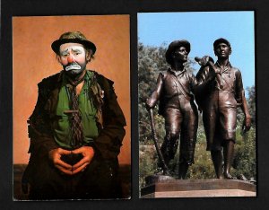 AU153 Famous- Clown Emmett Kelly as Weary Wolf - The Tom Huck Statue