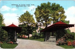 Postcard PARK SCENE Rockford Illinois IL AI0953