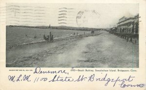 Postcard Connecticut Bridgeport Beach Bathing Steeplechase Island  1905 23-801