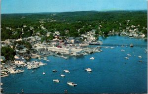 Maine Boothbay Harbor Aerial View 1974