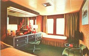 Color Ads Eastern Steamship Lines Ship Cabin Interior 1950s 3139 Florida