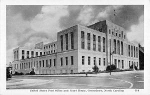 Greensboro North Carolina Post Office Court House Antique Postcard K43491