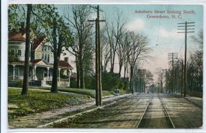 Asheboro Street Looking South Greensboro North Carolina 1909 postcard