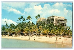 1968 Hilton Hawaiian Village Bathing Scene Honolulu Hawaii HI Posted Postcard