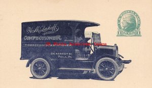 Advertising Postal Card, H.M. Lakoff Confectioner Truck, Tobbaco, Philadelphia