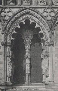 Staffordshire Postcard - Lichfield Cathedral, West Porch   RS23783