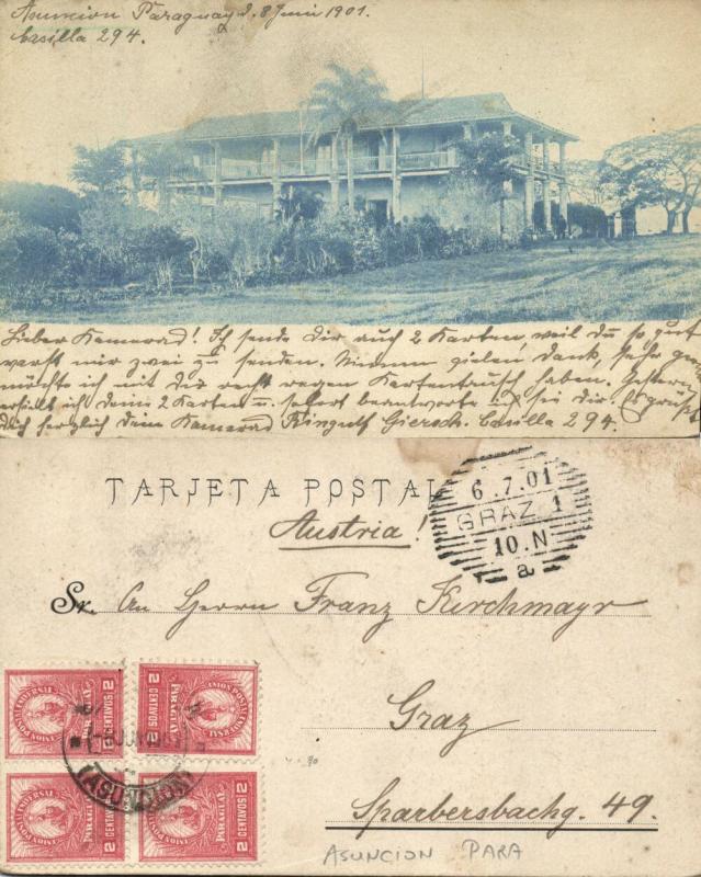 paraguay, ASUNCION, Unknown Villa (1901) Stamps