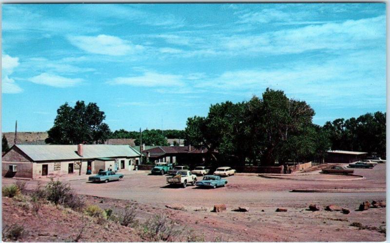 CHINLE, Arizona  AZ  Roadside JUSTIN'S THUNDERBIRD Trading Post Lodge Postcard