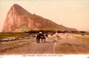 Gibraltar General View From Road To Spain