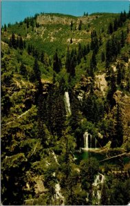 Vtg Glenwood Canyon Colorado CO Hanging Lake Falls Waterfalls Postcard