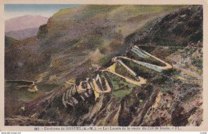 SOSPEL, Alpes Maritimes, France, 1900-1910s; Les Lacets De La Route Du Col De...