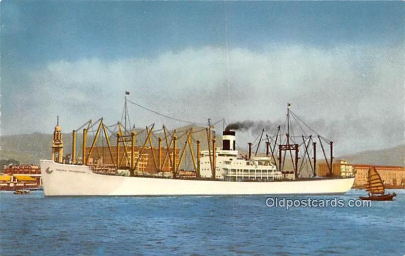 Hong Kong Harbor, SS Pacific Transport Military Battleship Unused 