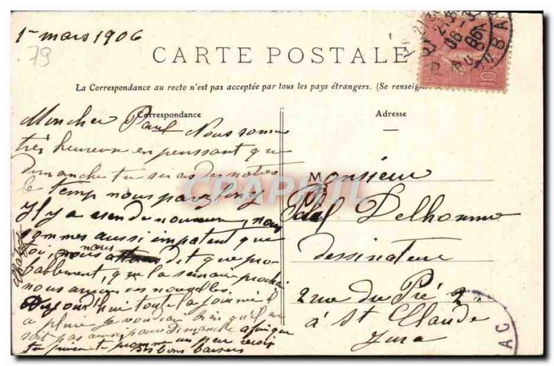 Old Postcard The Collegiate Thouars Du Chateau