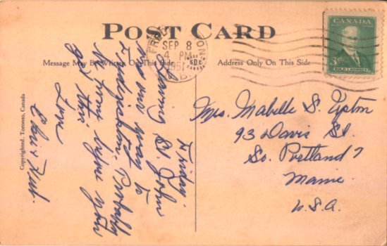 dog postcard: Well, I Guess This Is All, Folks