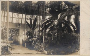 Battlecreek Michigan MI Sanitarium Palm Garden 1900-20s RPPC Vintage Postcard
