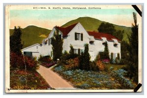 Vintage 1920's Postcard Actor William S. Hart Home Hollywood California