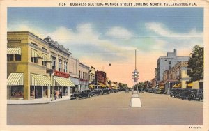 Business Section, Monroe Street Looking North Tallahassee, Florida