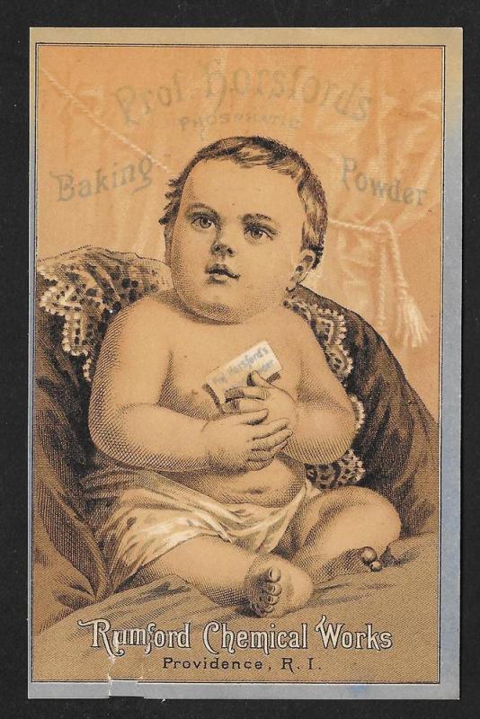 VICTORIAN TRADE CARD Prof Horsford's Baking Powder Baby