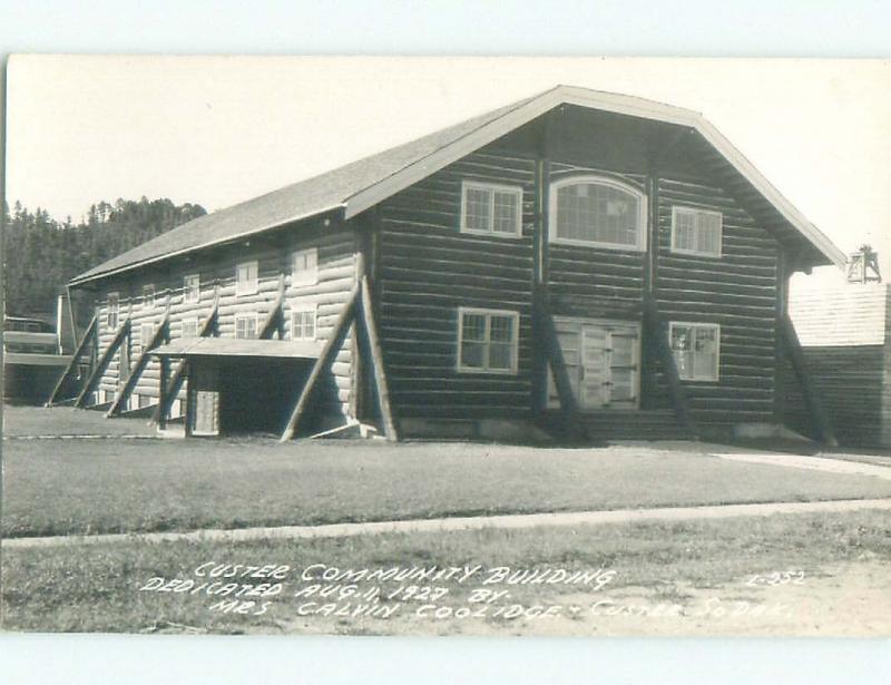 Pre-1950 rppc NICE VIEW Custer In Black Hills - Near Rapid City SD W0234