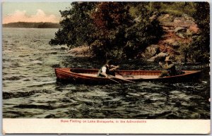 Bass Fishing on Lake Bonaparte in the Adirondacks New York NY Postcard