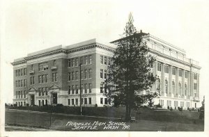 1920s Seattle Washington Franklin High School occupation RPPC Postcard 25-11901