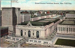 Postcard TRAIN STATION SCENE New York City New York NY AI4052