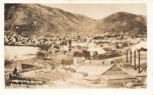 Virginia City NV Aerial View From California Pon Mill NV, Postcard,