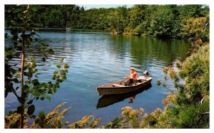 Postcard BOAT SCENE Between Peapack & Gladstone New Jersey NJ AT3327