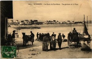 CPA QUIBERON - Les Quais de Port-MARIE - Vue générale de la Plage (209806)