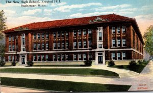 Minnesota Rochester New High School Erected 1911 Curteich