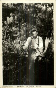 Canada Moose Hunting British Columbia Moose Publ Kenora Ontario RPPC