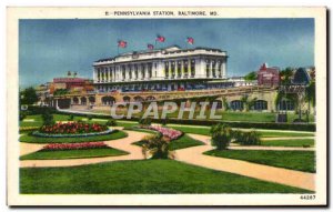 Old Postcard Pennsylvania Station Baltimore