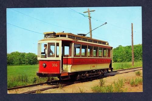 NY Bronx New York City Union Railway Train Trolley Car 316 Postcard PC