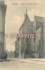 Postcard Fougeres Old City Hall (twelfth and sixteenth S)