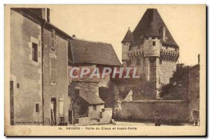 Old Postcard Nevers Gate of Croux and Front Door