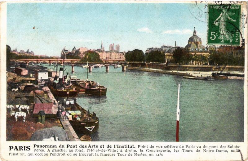 CPA Paris 6e Paris-Panorama du Pont des Arts et de l'Institut (312289)