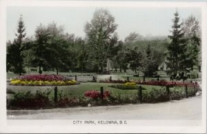 Kelowna BC City Park Gowen Sutton c1951 RPPC Postcard G88