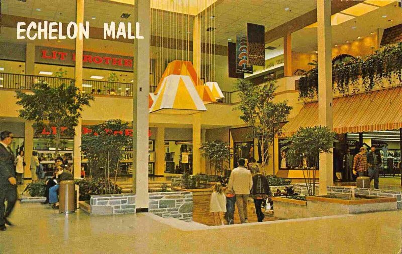 Echelon Mall Shopping Center Interior Voorhees Township New Jersey postcard