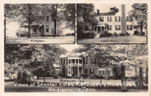 J49/ Madisonville Tennessee Postcard RPPC c50s Senator Estes Kefauver Home 77