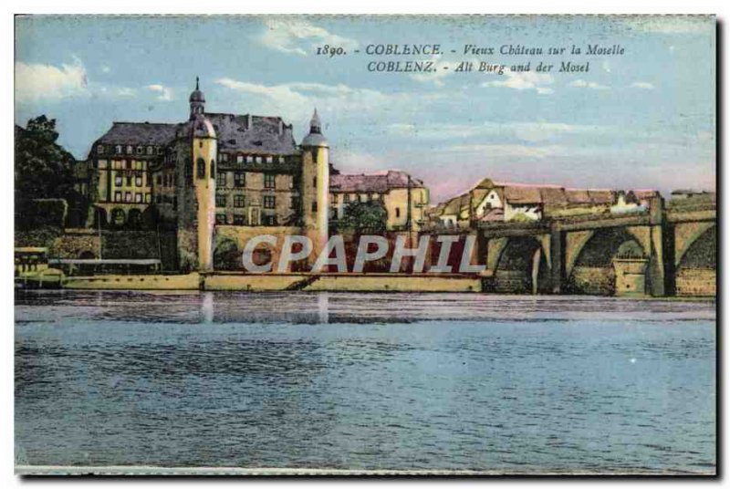 Old Postcard Koblenz Vieux Chateau On The Moselle