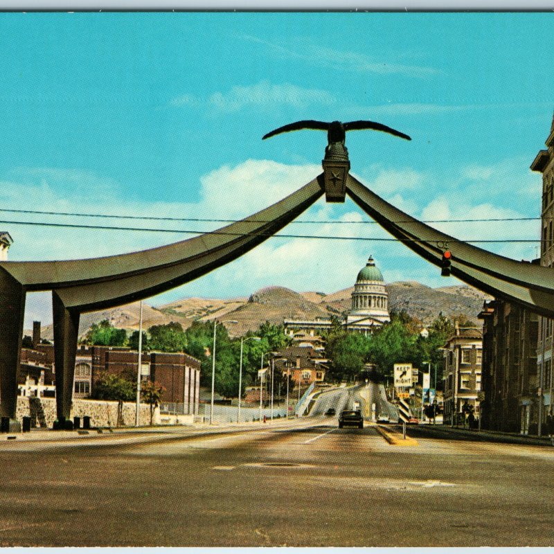 c1960s Salt Lake City, Utah Eagle Gate Downtown Capitol Brigham Young Rumel A210