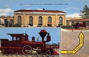 Southern Pacific station Sacramento, CA, USA Railroad, Misc. Unused 