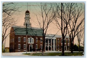 1914 Dover State House Exterior Roadside Trees Dover DE Posted Vintage Postcard